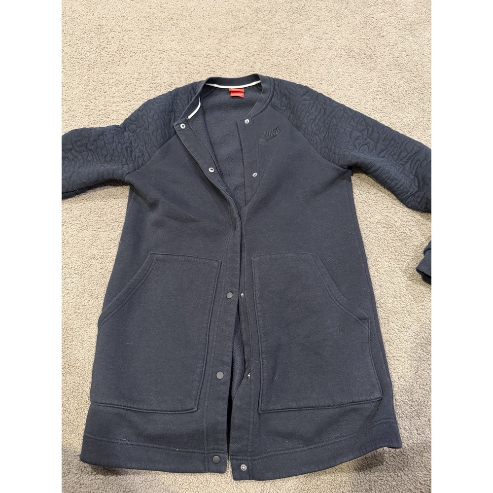 Nike Sportswear Rally Jacket Women's Size Small Black Snap Closure Quilted Coat‎